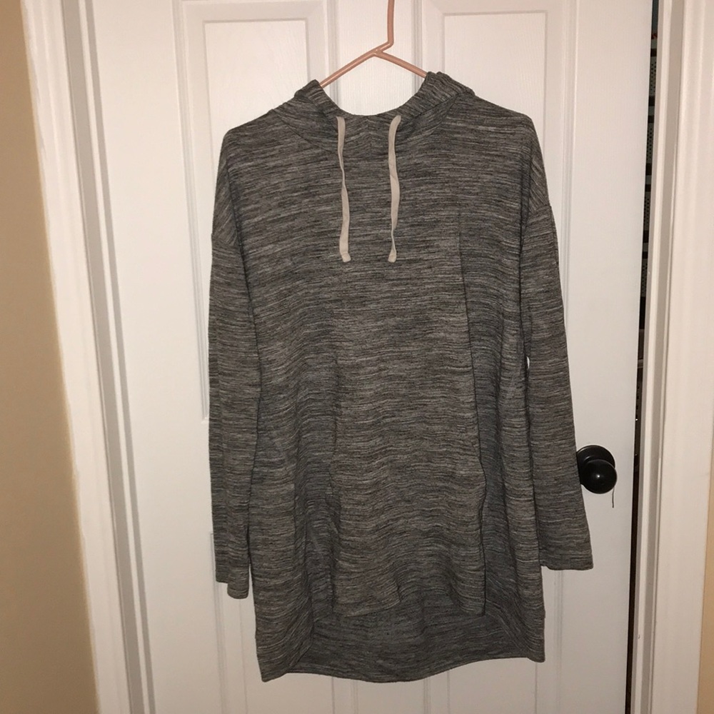 Grey Hooded tunic sweatshirt! Size XL!